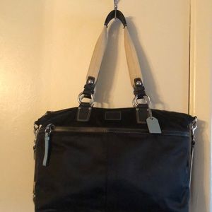 COACH NYLON SHOULDER & CROSSBODY HANDBAG SIZE L
